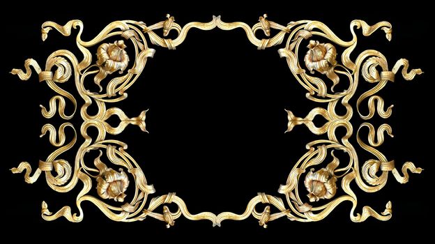 gold ornate on black background