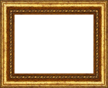 The old gold wooden frame