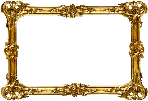 The old gold wooden frame