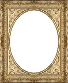 The old gold wooden frame