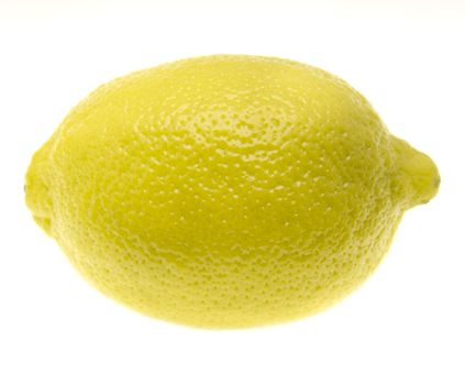 A perfectly fresh lemon isolated on white.
