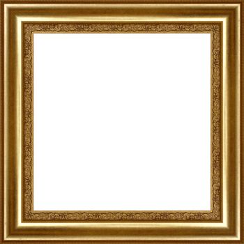 The old gold wooden frame