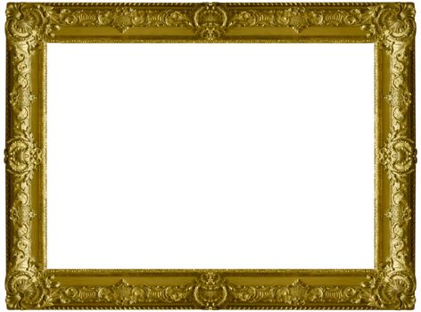 The old gold wooden frame