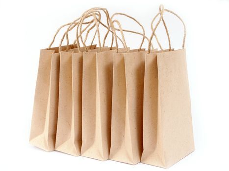 Bags for purchases on a white background.                                