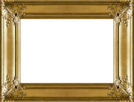The old gold wooden frame