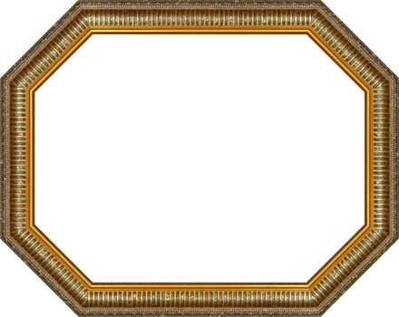 The old gold wooden frame