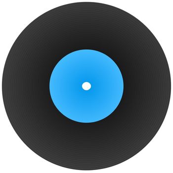 vinyl disc record isolated on white background