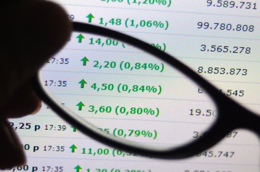 stock market growth with green business numbers