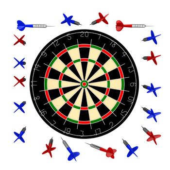 10000px dartboard+darts blank for design variations