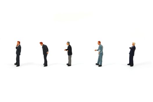 talking business people isolated on white background