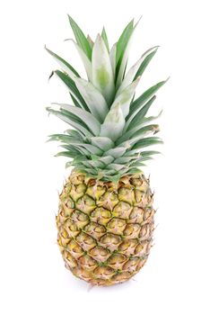 fresh ripe pineapple fruit isolated on white
