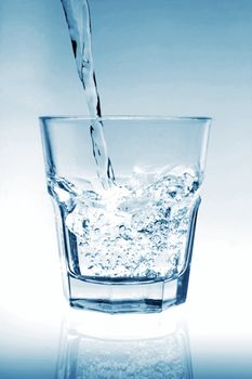 cocktail of splashing fresh water for refreshment in summer