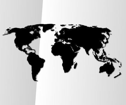 global economy or business concept with world map or globe