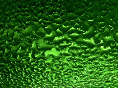 Series of the dripped glass. Green color 2