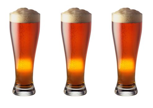 beers isolated over white