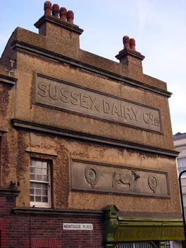 Old dairy at Montague Place in Brighton, East Sussex County, England, UK.