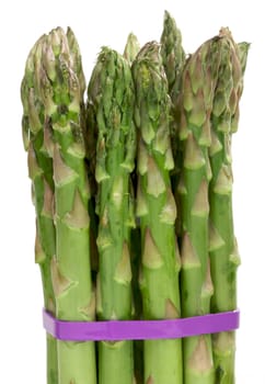 Fresh Organic Asparagus Isolated on a White Background.
