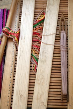 Tools made of a tree for the Russian weaver