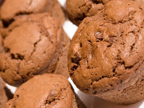 Close-up of homemade chocolate muffins