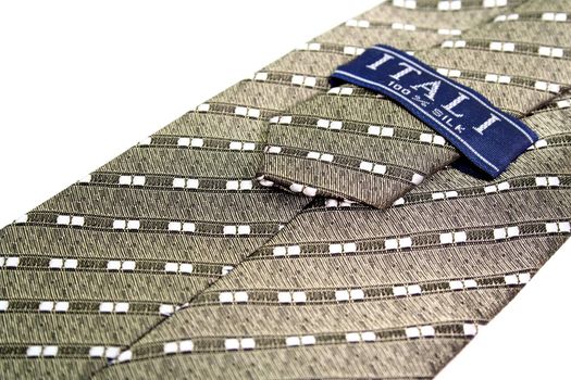 Tie of the businessman with a simple pattern - it is made in Italy, isolated on white, (look similar images in my portfolio)