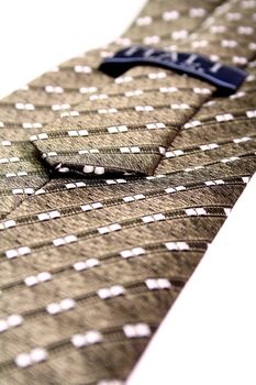 Tie of the businessman with a simple pattern - it is made in Italy, isolated on white, (look similar images in my portfolio)