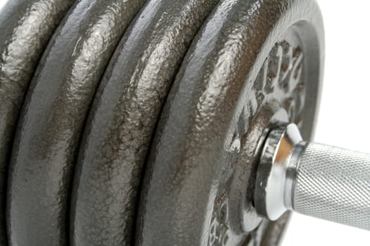 Heavy dumbbells closeup 2