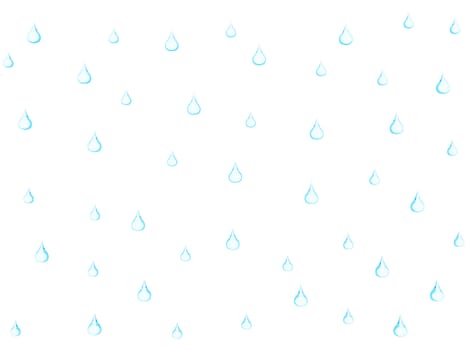 Drops of water isolated on a white background. High resolution 3D render.