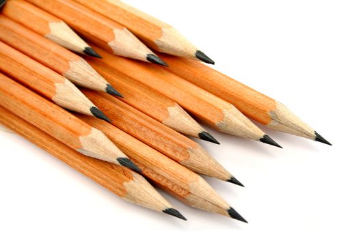 Set of wooden pencils for plotting ready to work