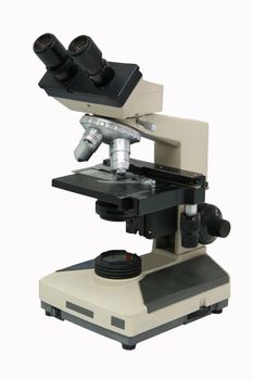 laboratory microspcope on white background
