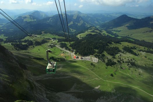 A slow climb to the top of Santis Mountain in Switzerland.
