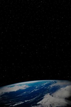 a simple background of the earth and stars at night in the sky of our own universe