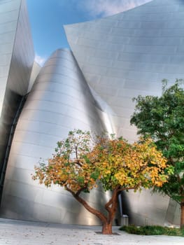 details of a modern building in downtown Los Angeles