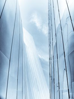 Details of a modern building in downtown Los Angeles