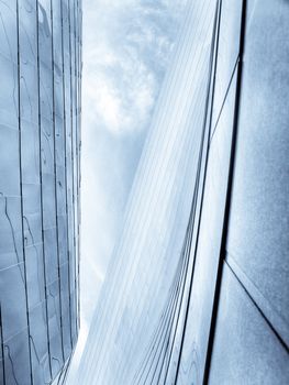 Details of a modern building in downtown Los Angeles