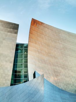 details of a modern building in downtown Los Angeles
