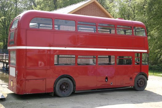 old red London bus