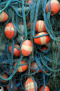 Tangled fishing nets background image.
