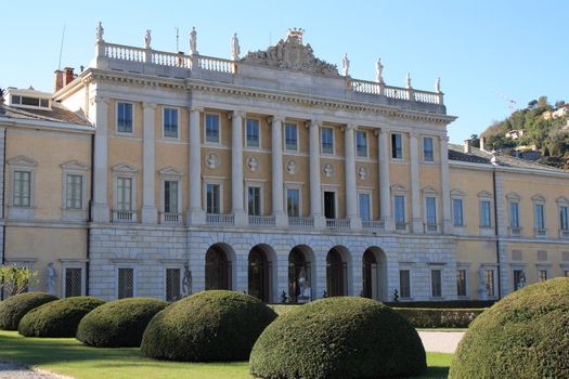 Villa Olmo, the most important building in Como, Italy It was built between 1782 and 1796 and it was inaugurated by Napoleon in 1797