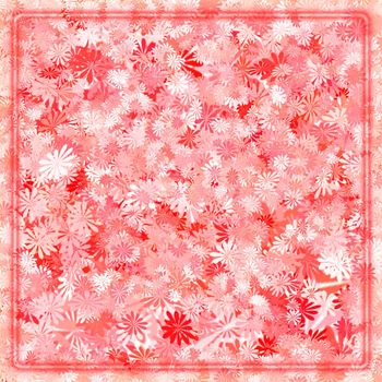 Texture with small white, pink and red flowers