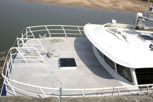 deck of a boat used for marine research