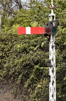 old fashion signal for controlling the trains