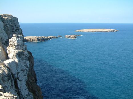 looking out to sea from the cliff tops