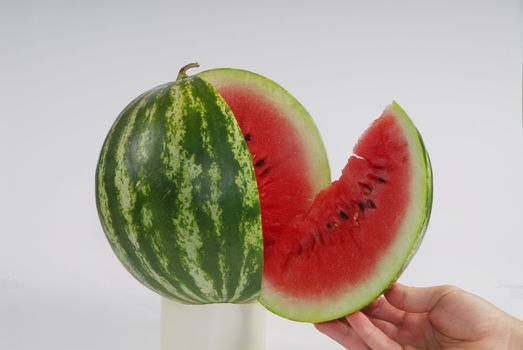 Peace of juicy and sweet watermelon