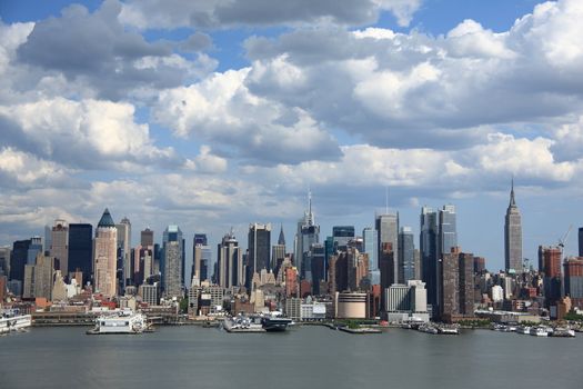 NYC buildings as seen from across the Hudson River in New Jersey