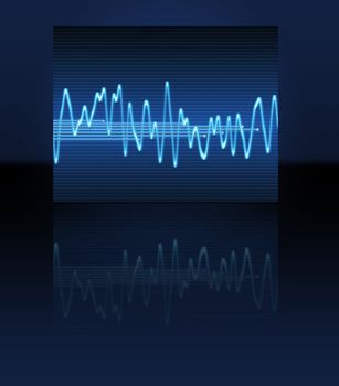 large image of an electronic sine sound or audio wave 