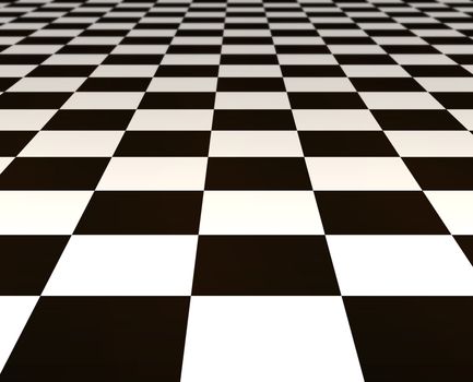 a large black and white checker floor background pattern