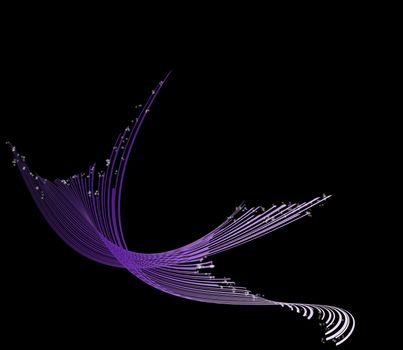 decoration on white paper with balck background