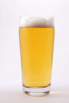 glass of beer isolated on white background