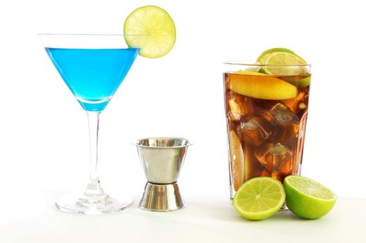 cocktail party drink isolated on white background