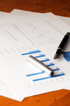 financial chart or diagram showing success in business